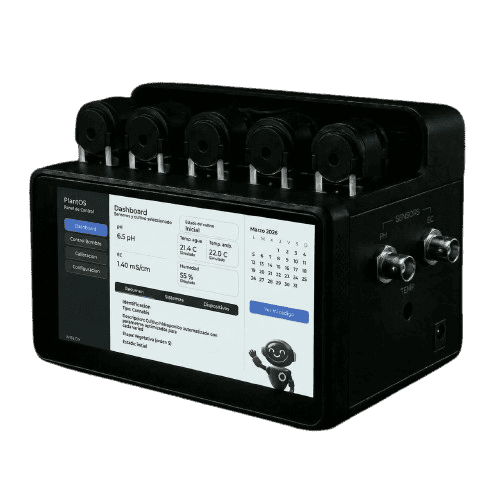 Hardware del sistema de cultivo hidropónico automático PlantOS